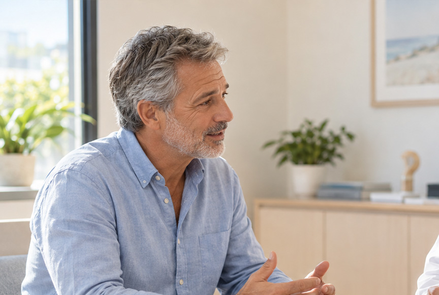 - Prise en charge : consultation médicale et évocation du bilan hormonal.